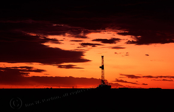 Oil Rig at Sunset, FA